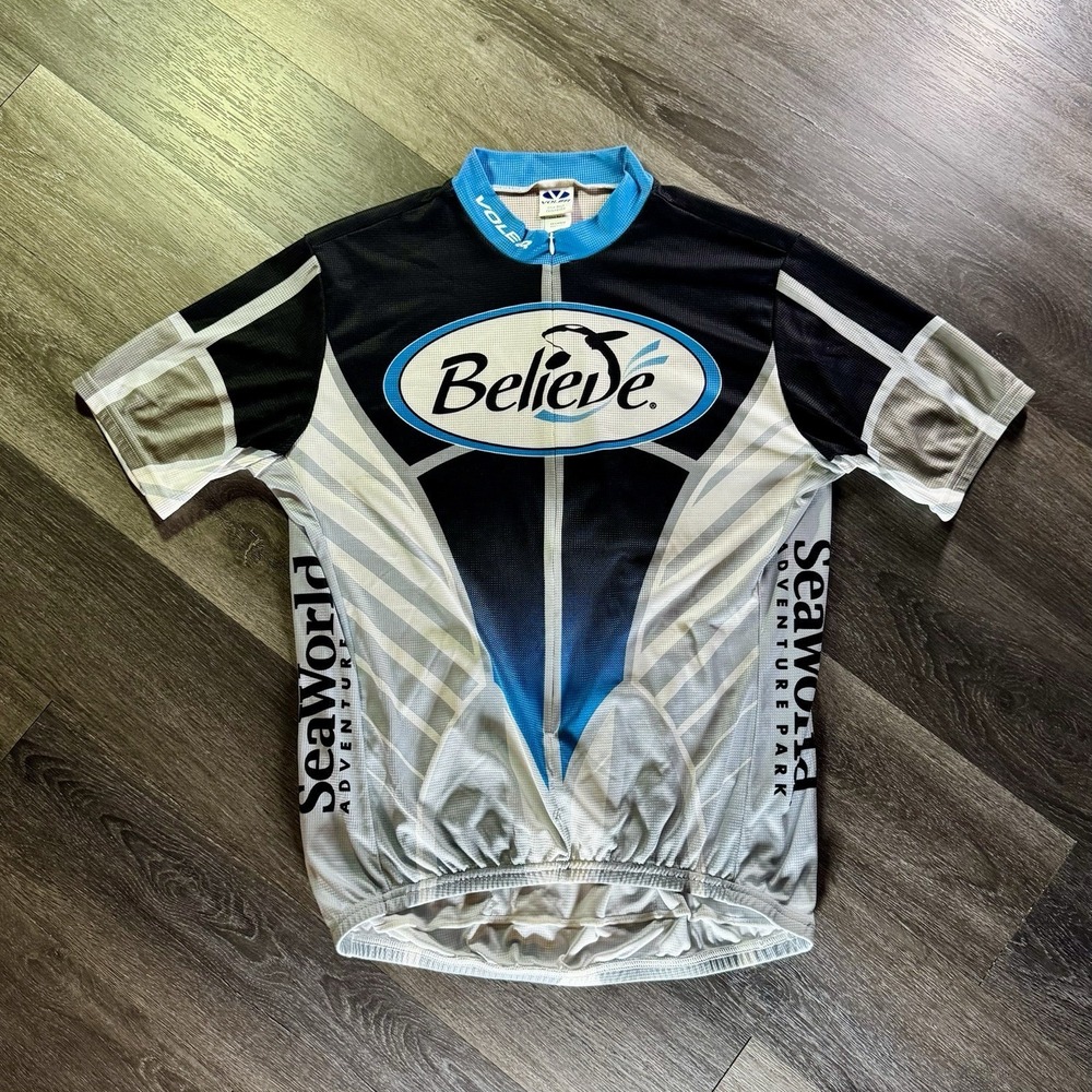 Voler Mens XL Cycling Jersey 21.5" P2P (8/10) Short Sleeve Blue‎